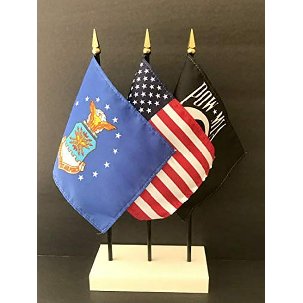 DELAWARE 4X6" TABLE TOP FLAG W/ BASE NEW US STATE DESK TOP HANDHELD STICK FLAG